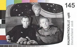 Orion-Stars Dietmar Schönherr (Cliff A. McLane), Eva Pflug (Tamara Jagellovsk) und Claus Holm (Hasso Sigbjörnson)